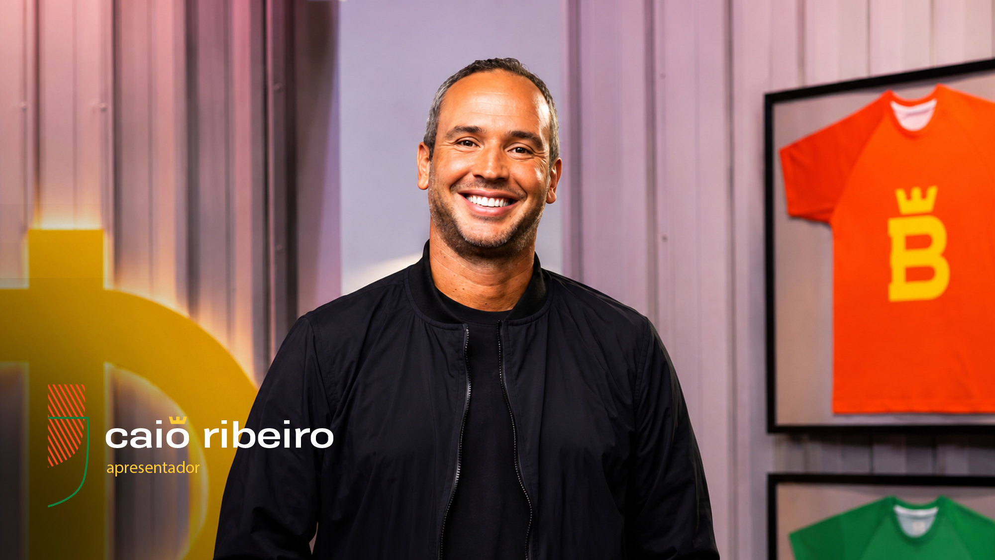 Roger Flores and Caio Ribeiro on set